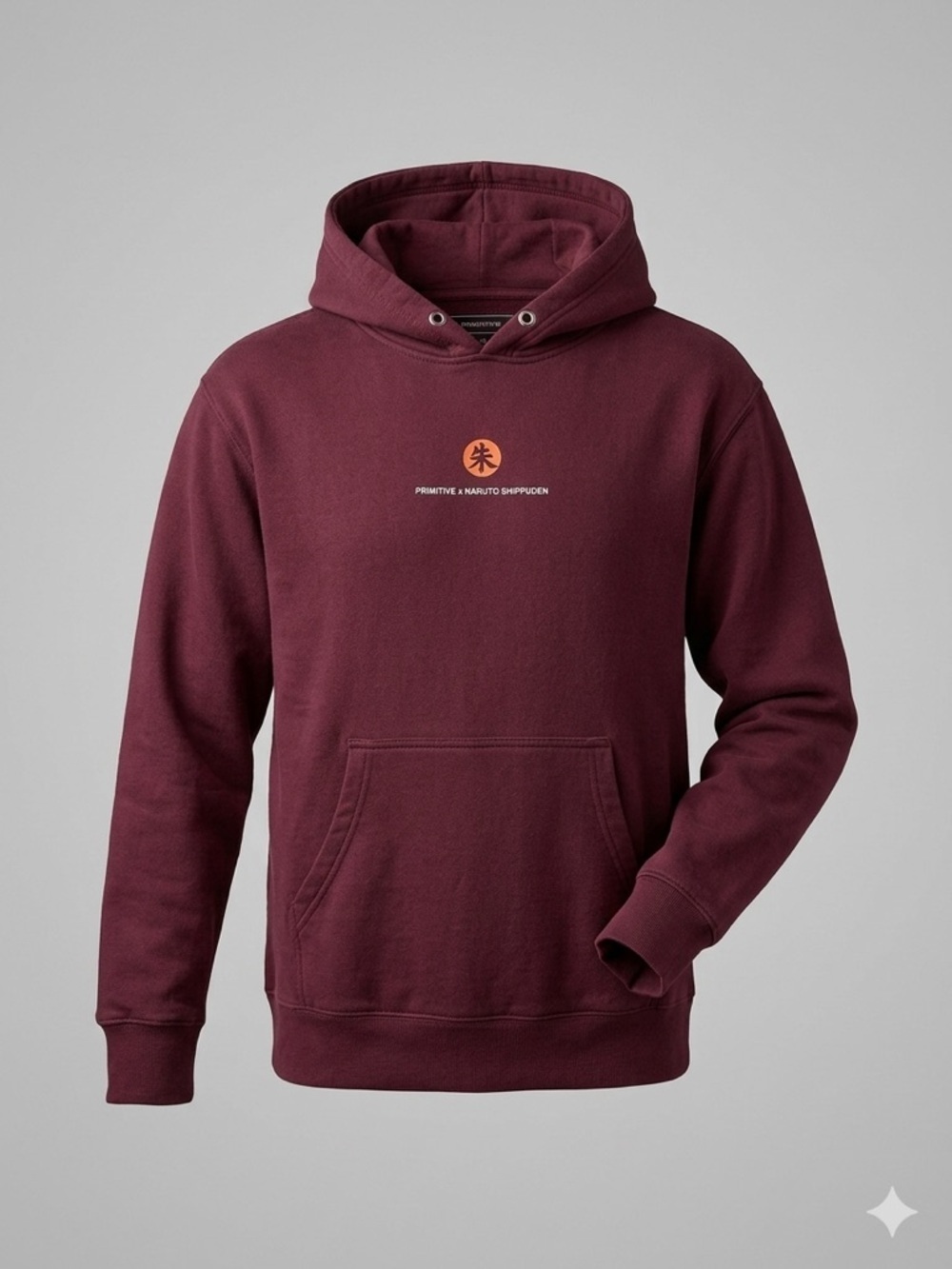 Men's Small Primitive X Naruto Shippuden Itachi Uchiha Burgundy Hoodie Anime